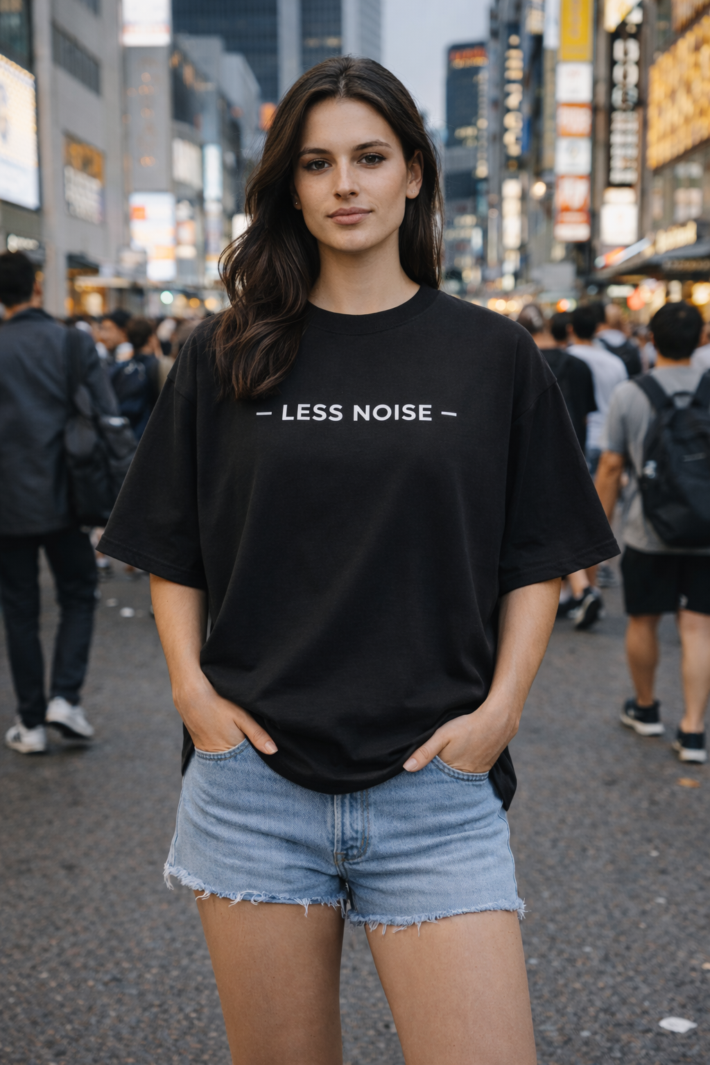 Less Noise Dark Unisex Oversized Tee