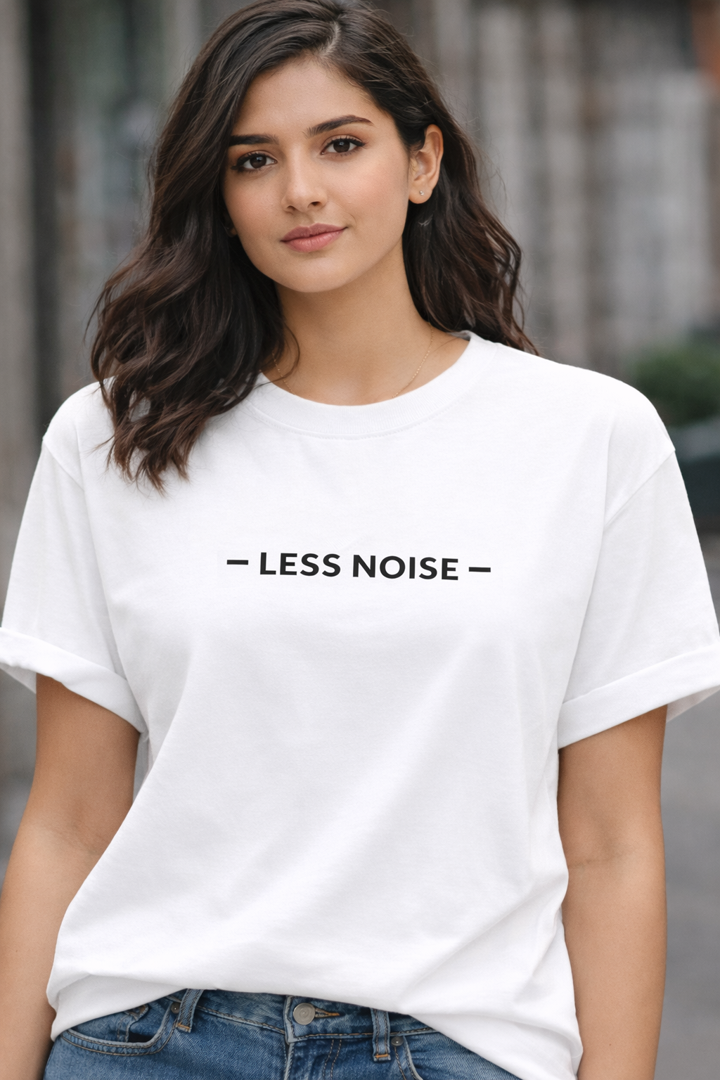 Less Noise Light Unisex Oversized Tee
