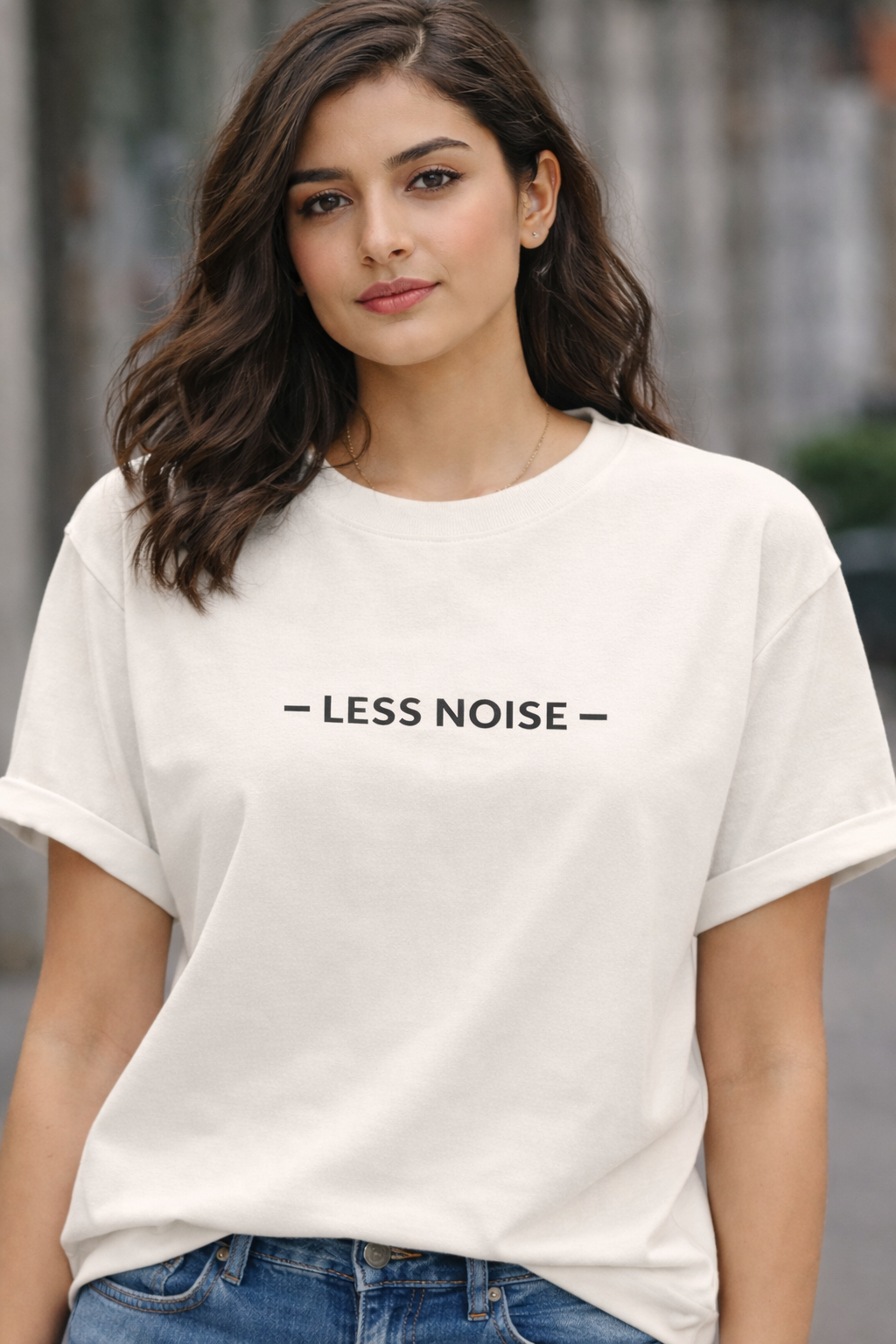 Less Noise Light Unisex Oversized Tee
