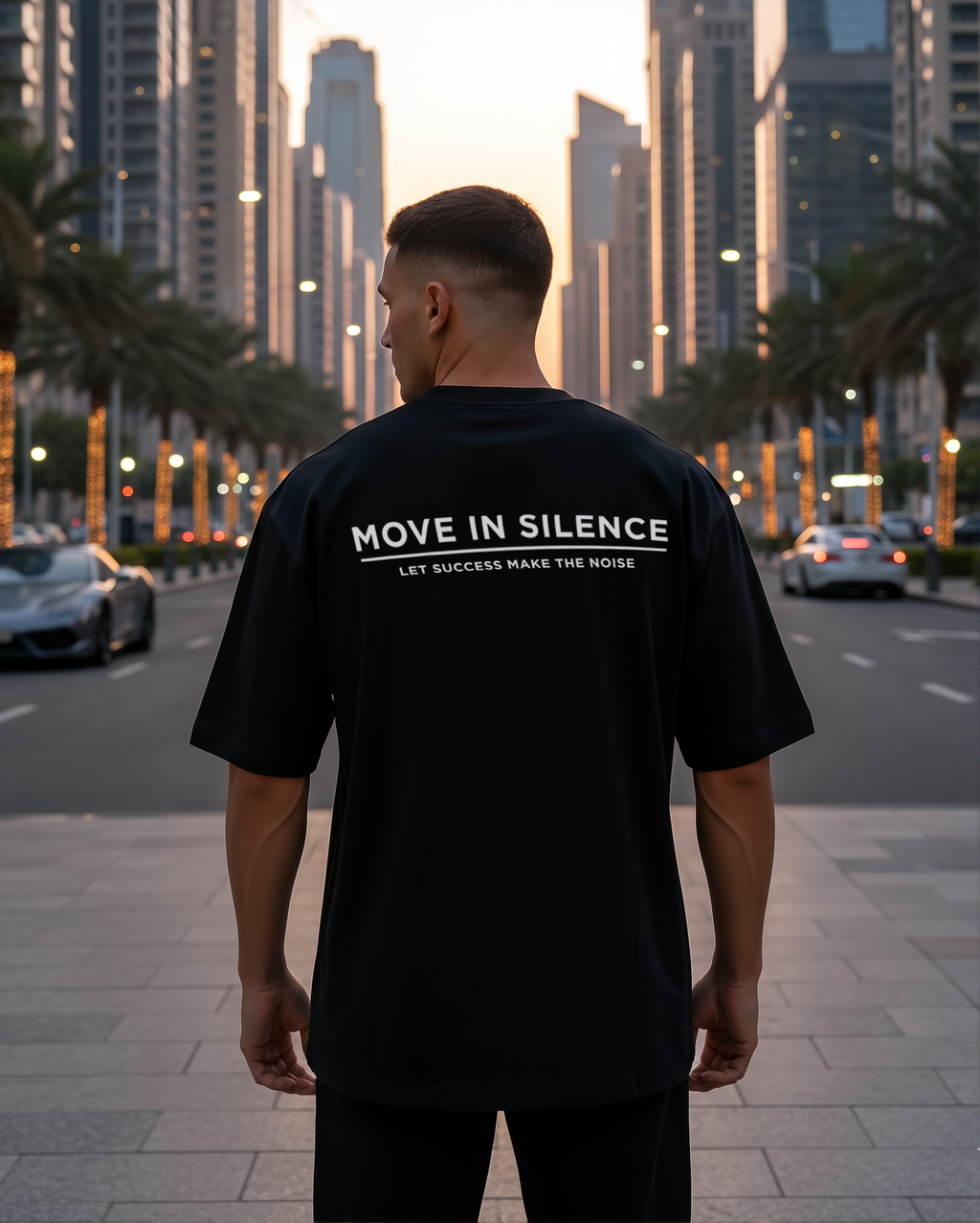 Move In Silence Dark Unisex Oversized Tee