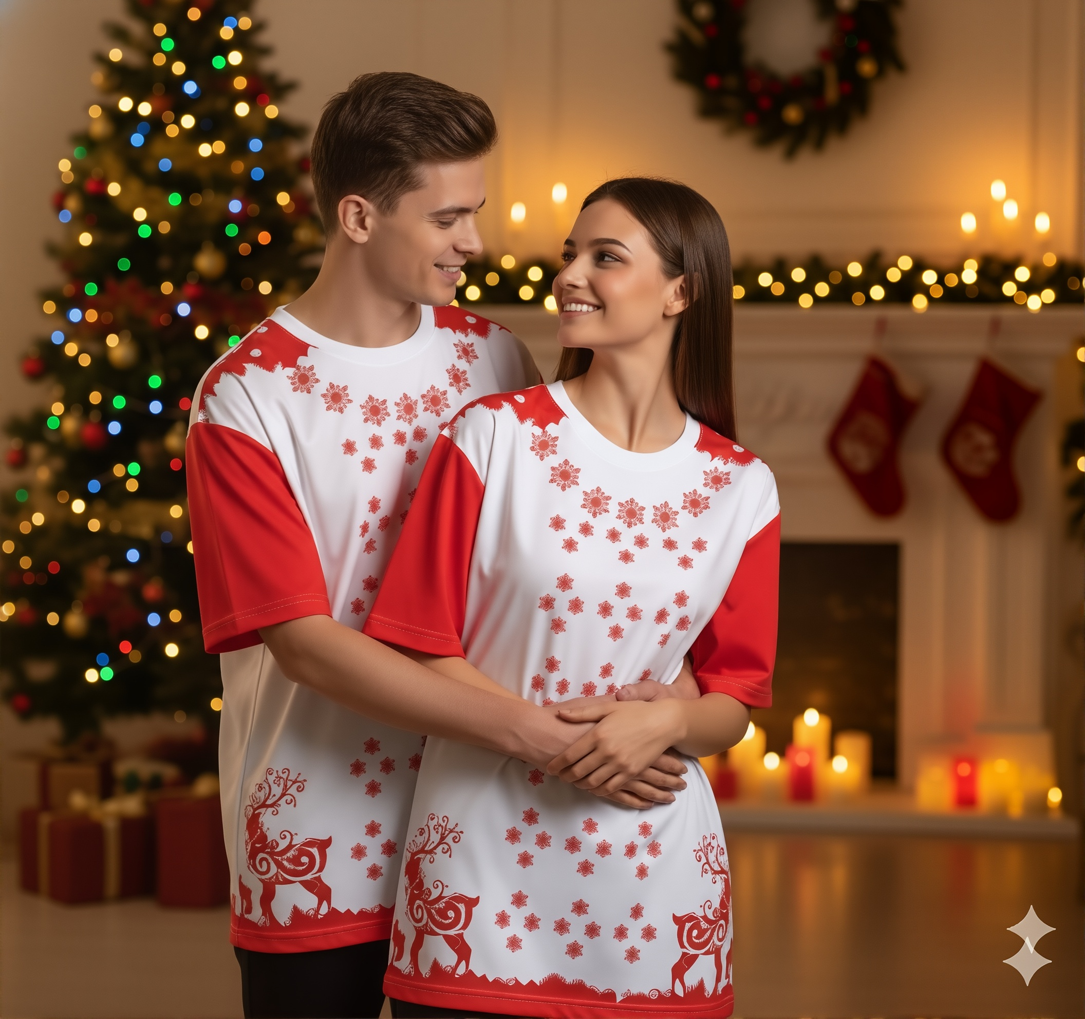 Royal Reindeer Unisex AOP Oversized Tee