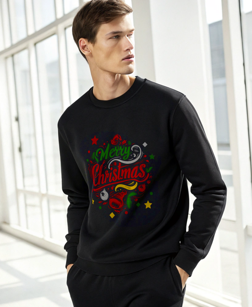 Merry Christmas Multicolor Unisex Sweatshirt