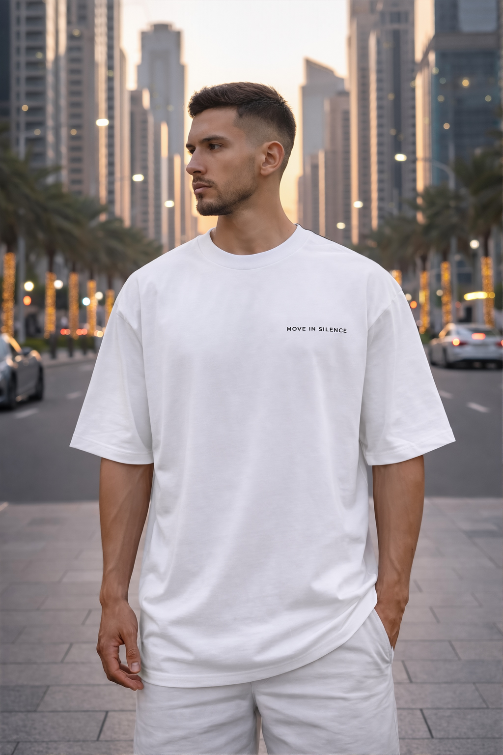 Move In Silence Light Unisex Oversized Tee