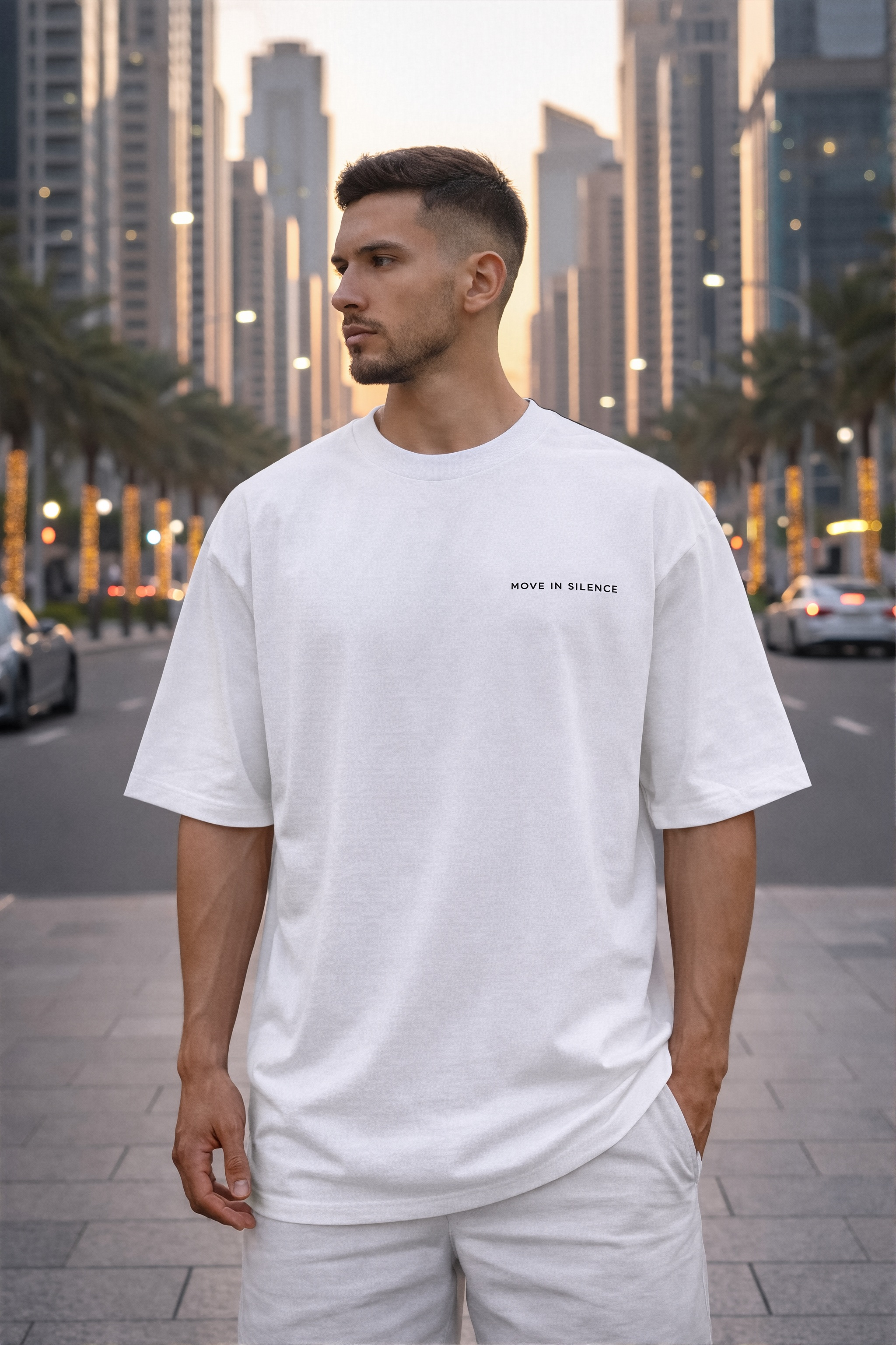 Move In Silence Light Unisex Oversized Tee