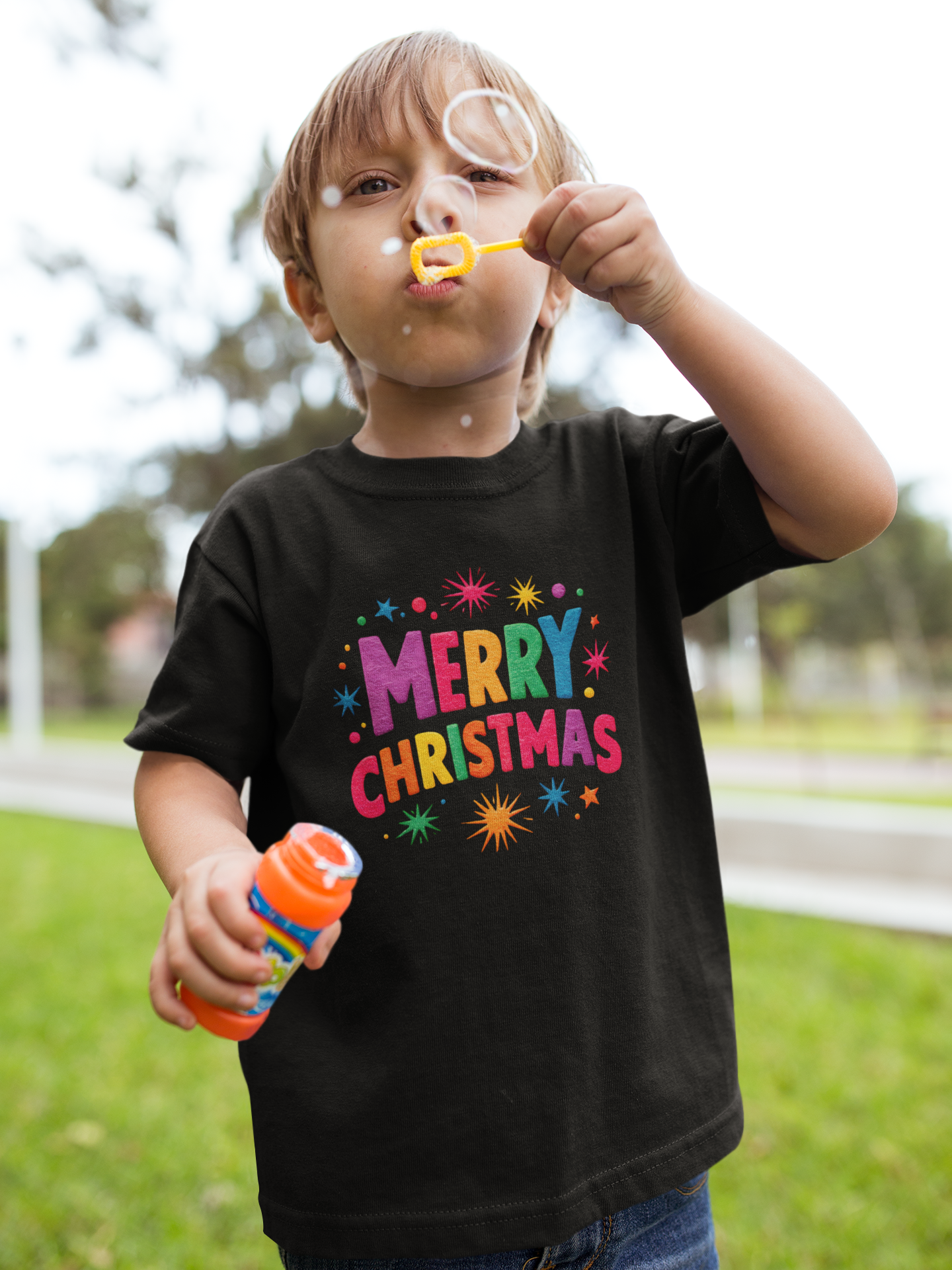 Merry Sparkle Boy's Crew Neck T-Shirt