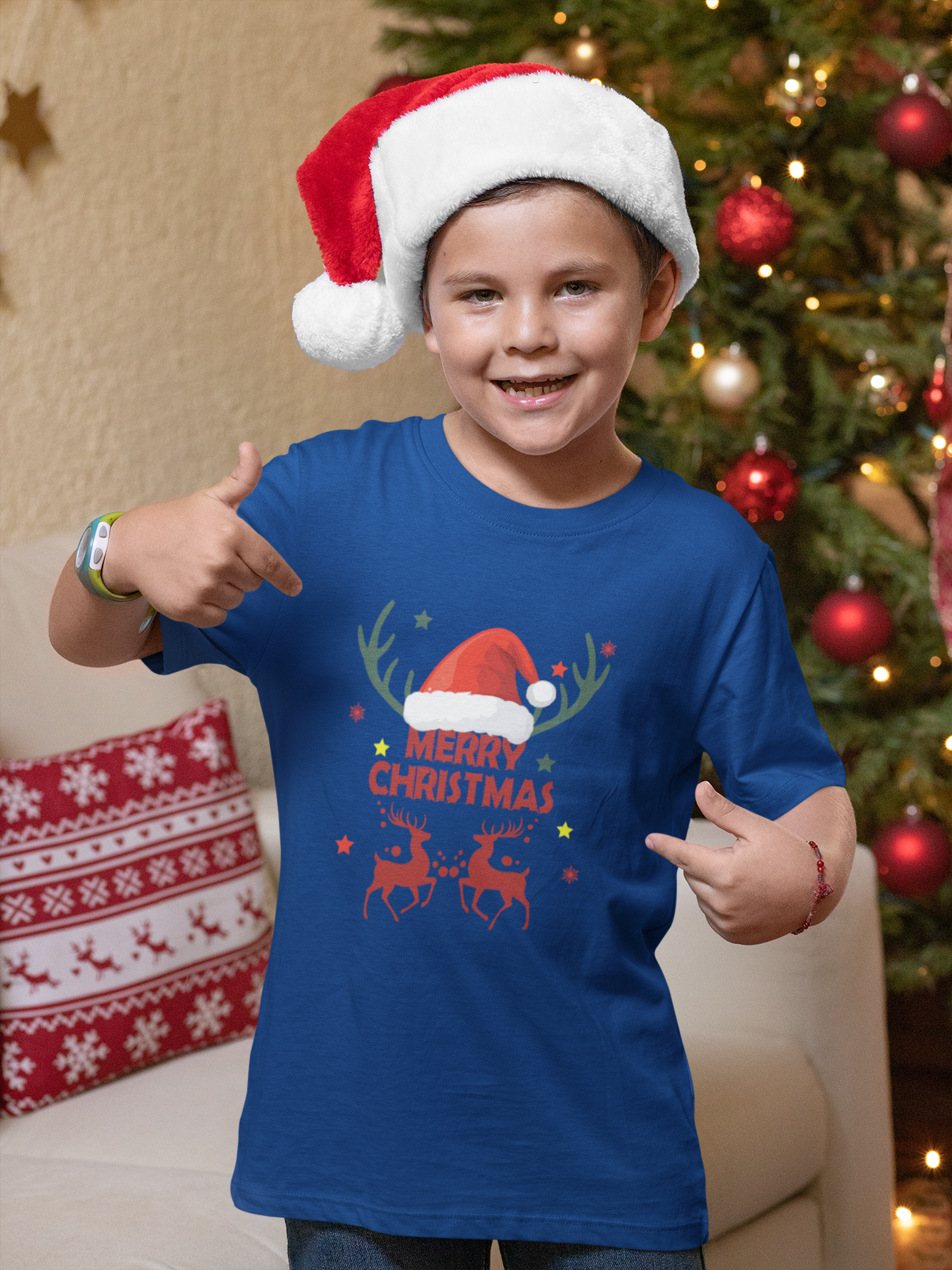 Jingle Antler Boy's Crew Neck T-Shirt