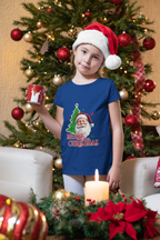Santa Cheer Girl's Crew Neck T-Shirt