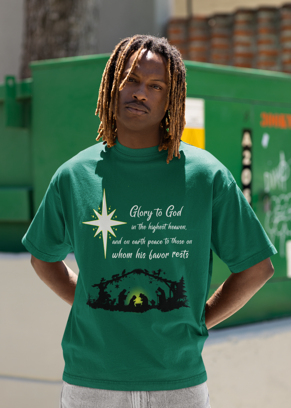 Glory To God Unisex Terry Oversized Tee