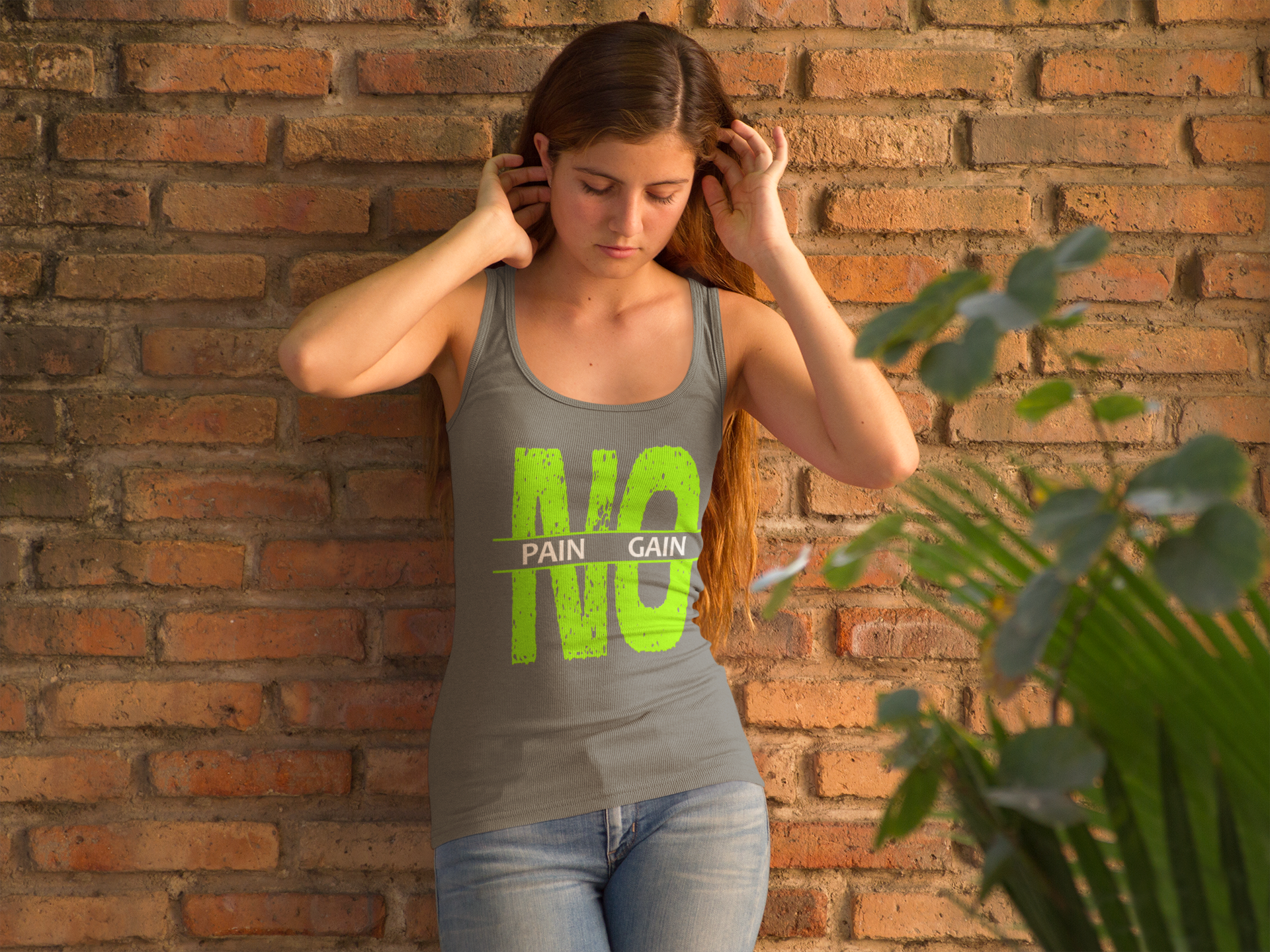 No Pain No Gain Fluorescent Women's Tank Top