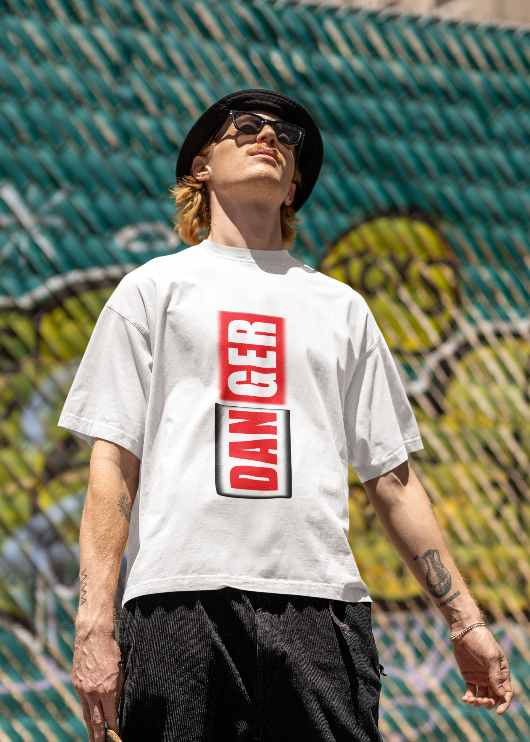 Danger Unisex Oversized Classic T-Shirt