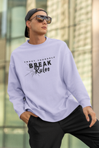 Break Rules Black Font Unisex Oversized Sweatshirt