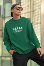Break Rules White Font Unisex Oversized Sweatshirt