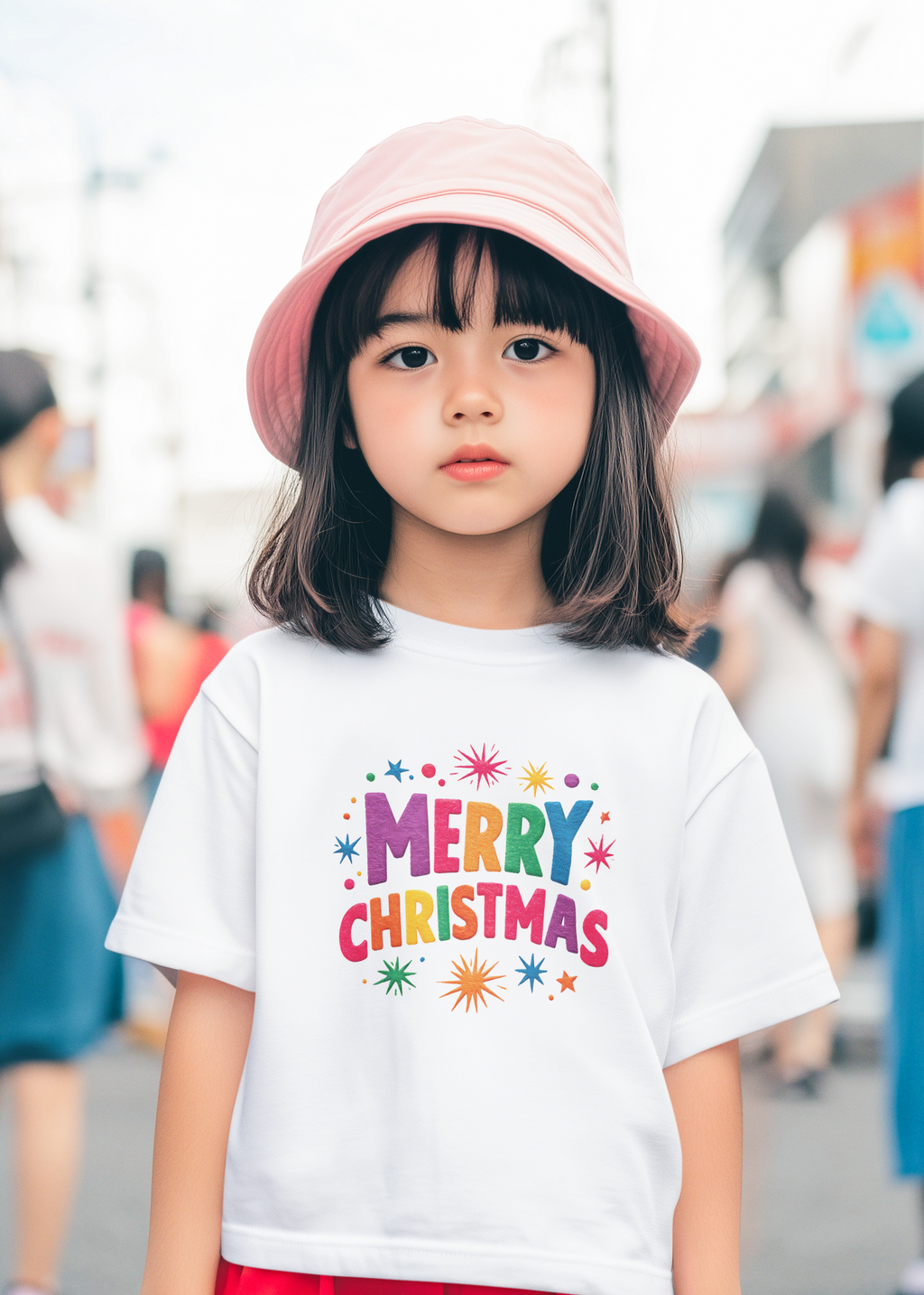 Merry Sparkle Girl's Crew Neck T-Shirt