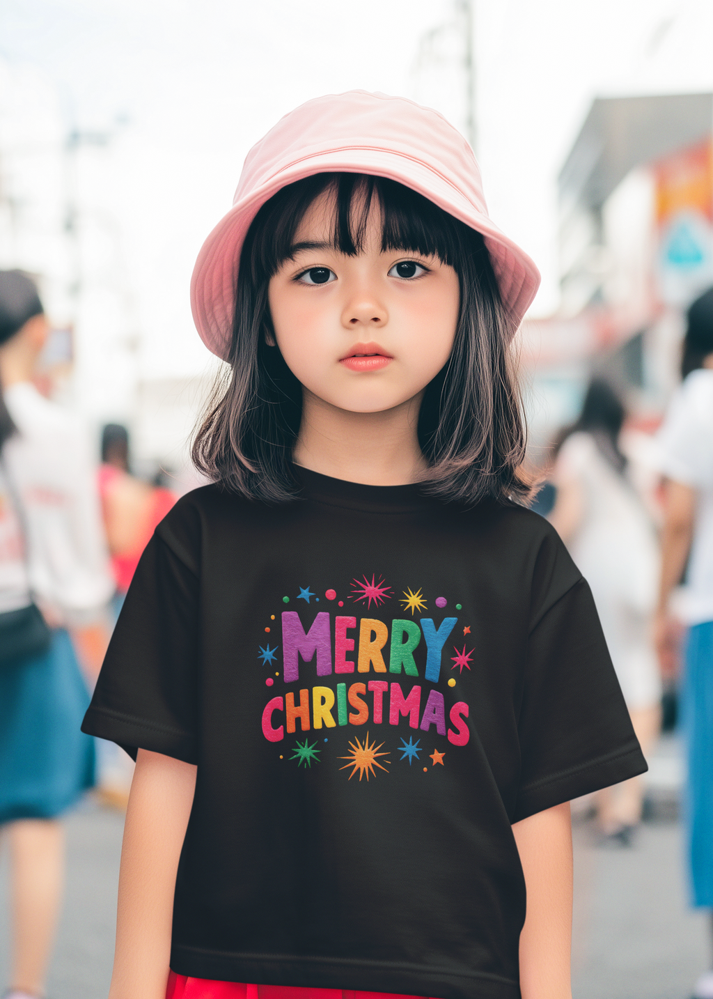 Merry Sparkle Girl's Crew Neck T-Shirt