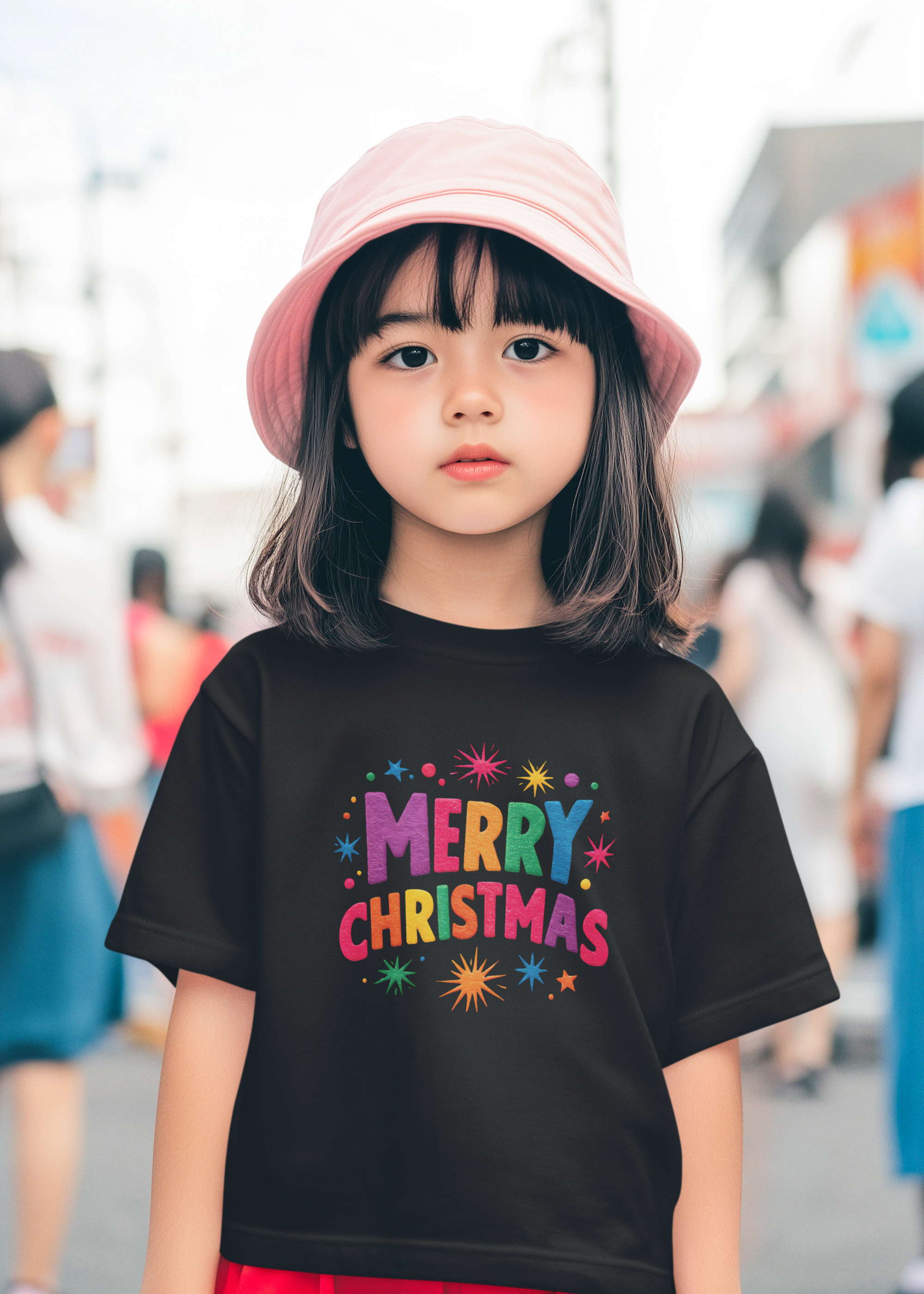 Merry Sparkle Girl's Crew Neck T-Shirt