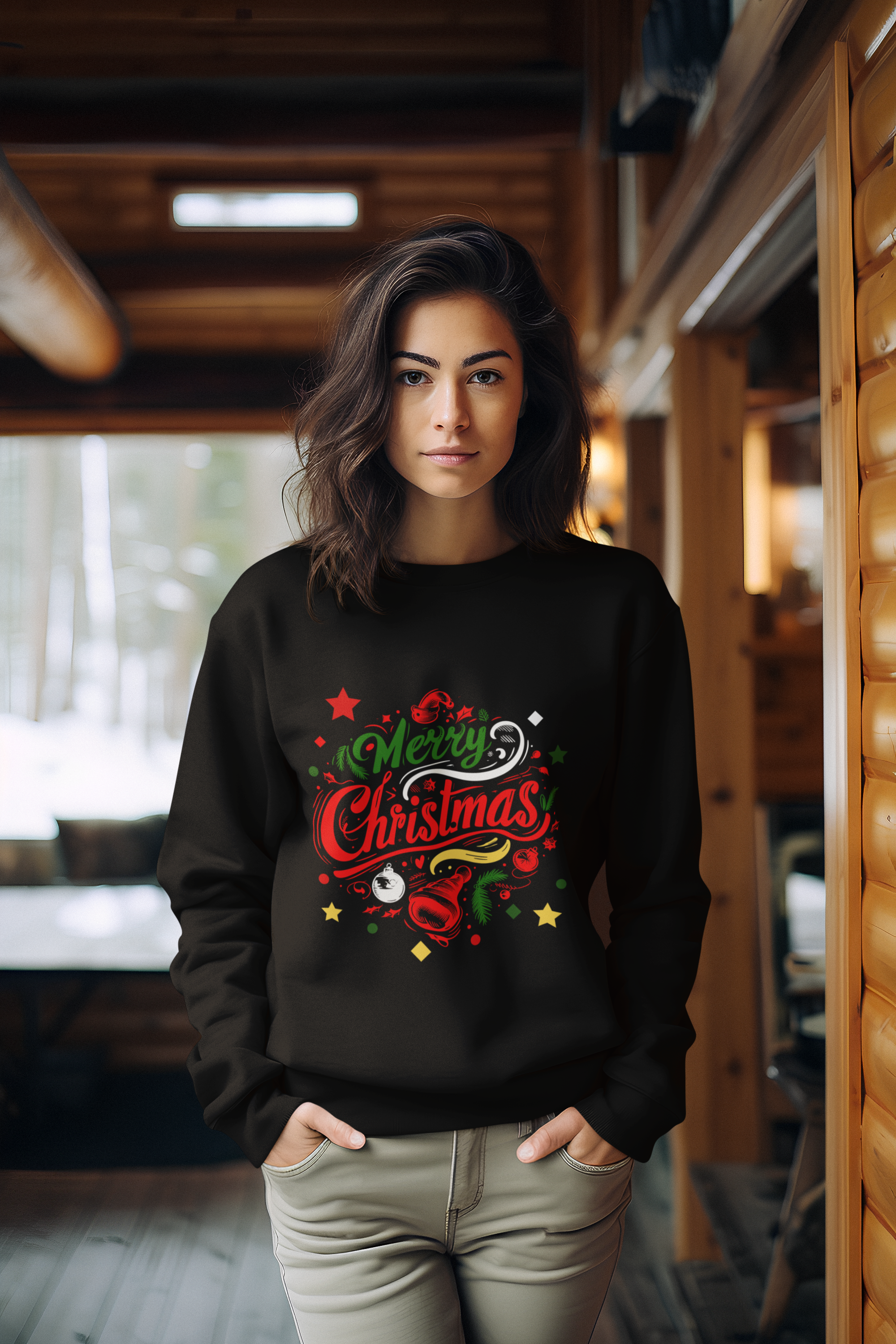 Merry Christmas Multicolor Unisex Sweatshirt